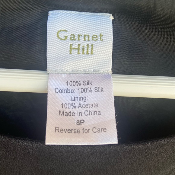 Garnet Hill 100% Silk Sleeveless Ruffle Hem Little Black Dress Size 8P - Picture 11 of 11